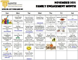 Parent Engagement Calendar